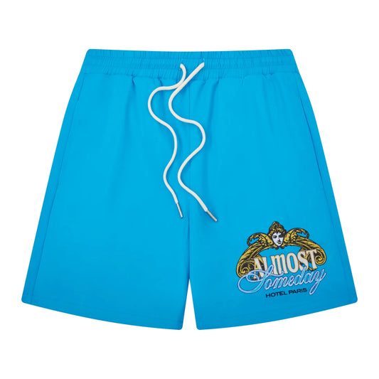 Almost Someday Paris Nylon Shorts Blue