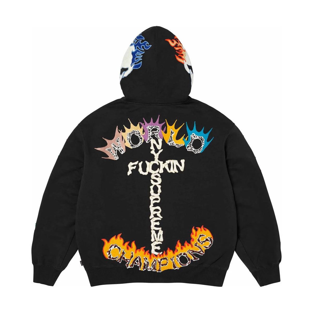 Supreme Fuck You Zip Up Hooded Sweatshirt Black