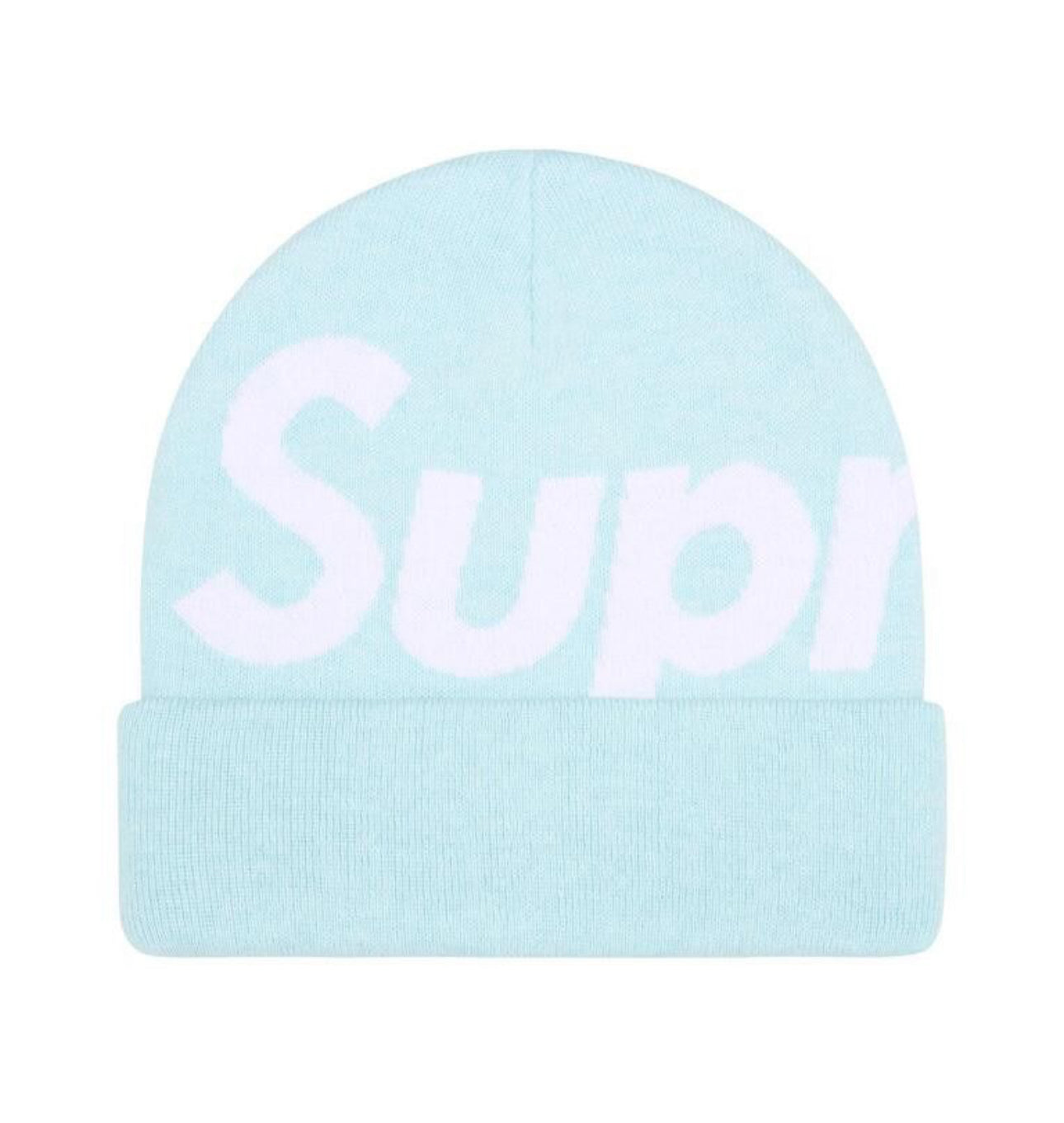 Supreme Camo Big Logo Beanie Light Blue