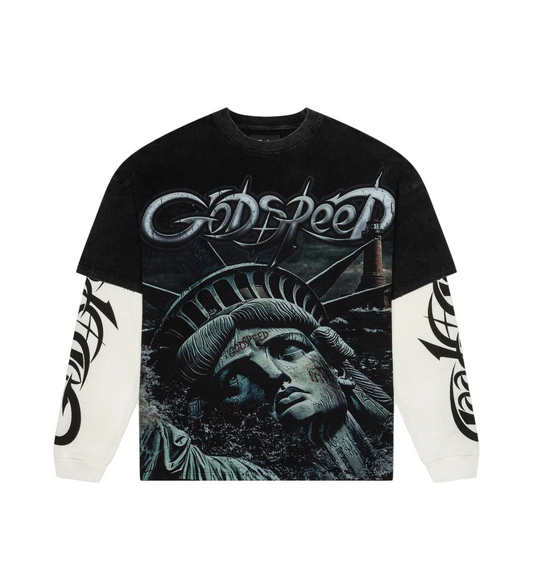 Godspeed Sunken Liberty 2 Layered Tee Black