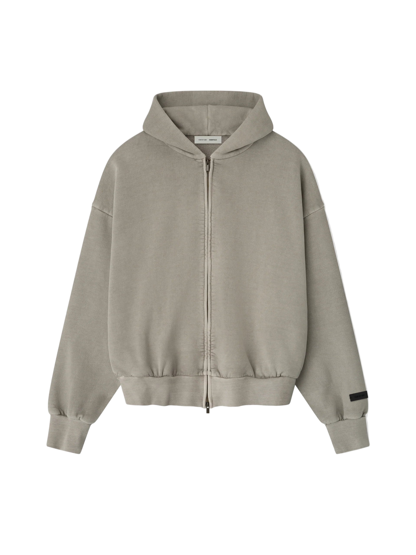 Essentials Fear Of God Embroidered Classic Full Zip Smoke Grey