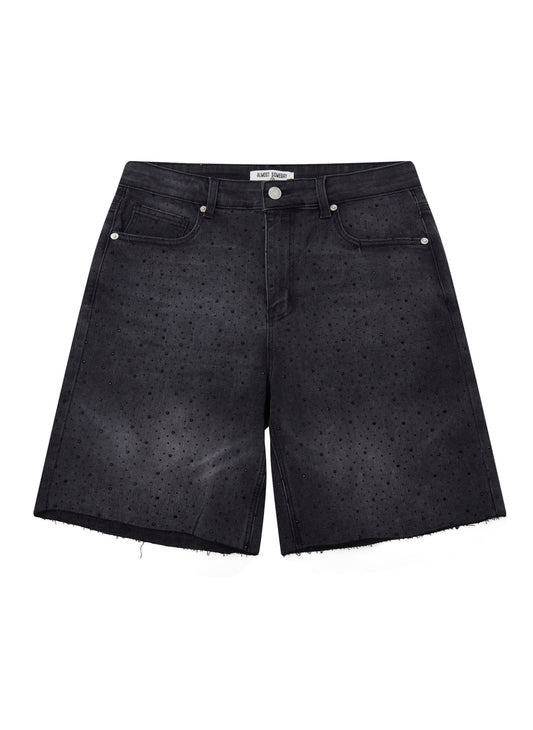 Almost Someday Cosmo Denim Jorts Washed Black