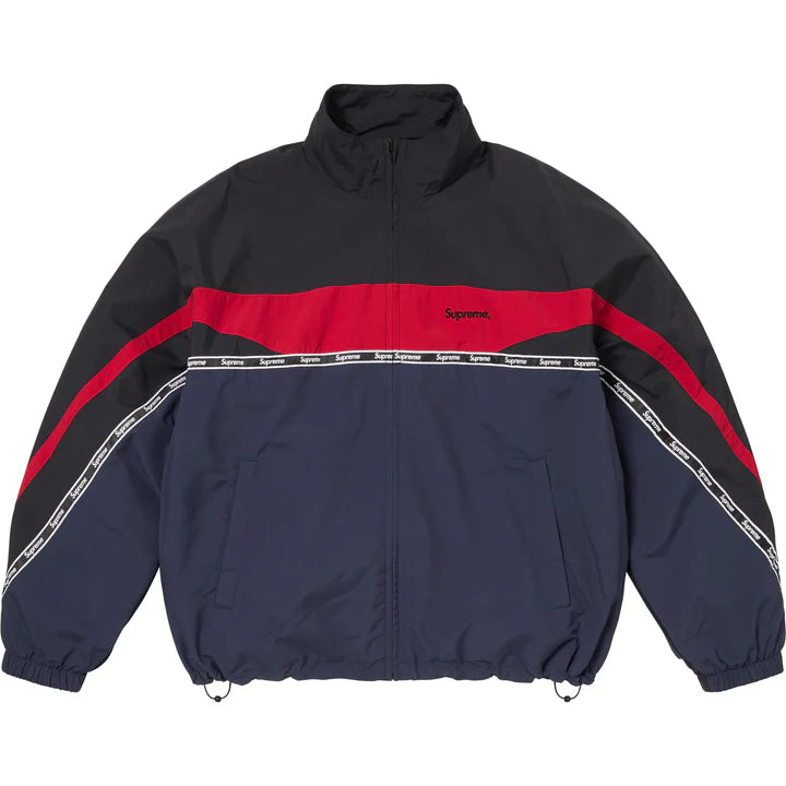 Supreme Logo Taping Track Jacket Navy