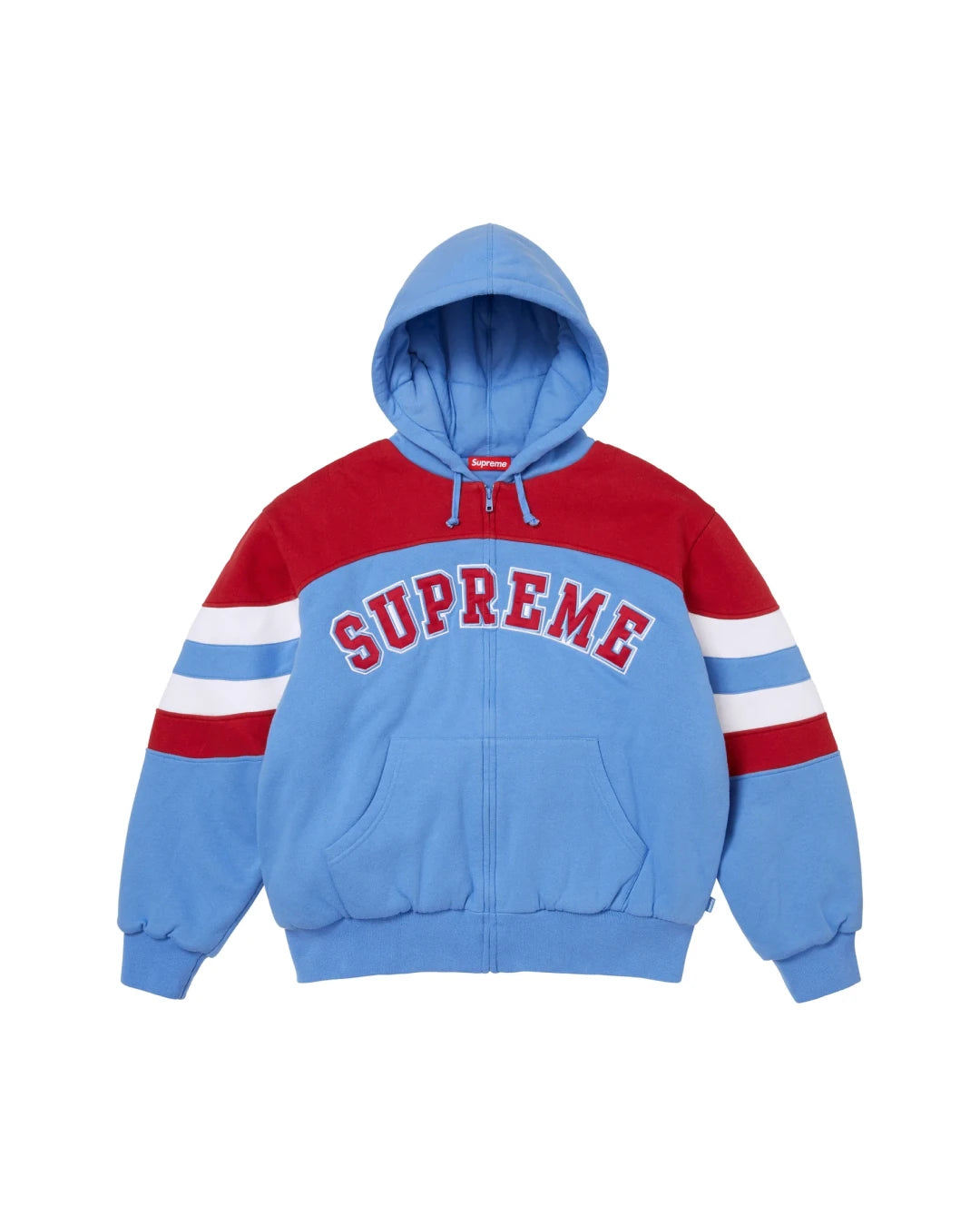 Supreme Filled Zip Up Hooded Sweatshirt Light Blue