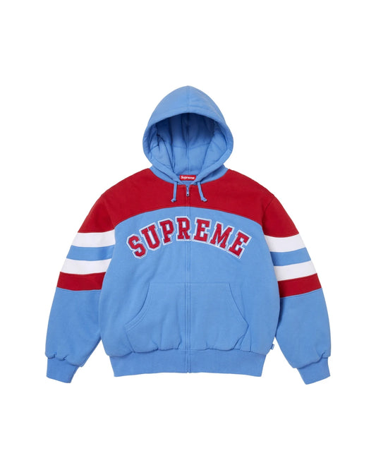 Supreme Filled Zip Up Hooded Sweatshirt Light Blue