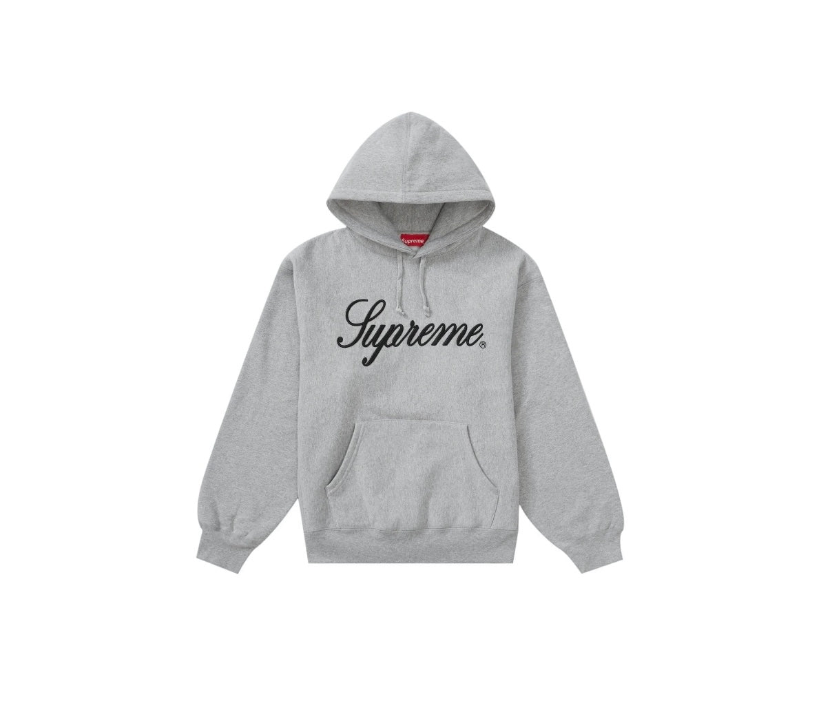 Supreme Raised Script Hoodie ‘Heather Grey’