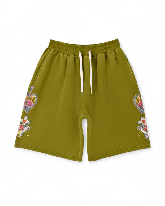 We are Righteous Risen King Shorts Green