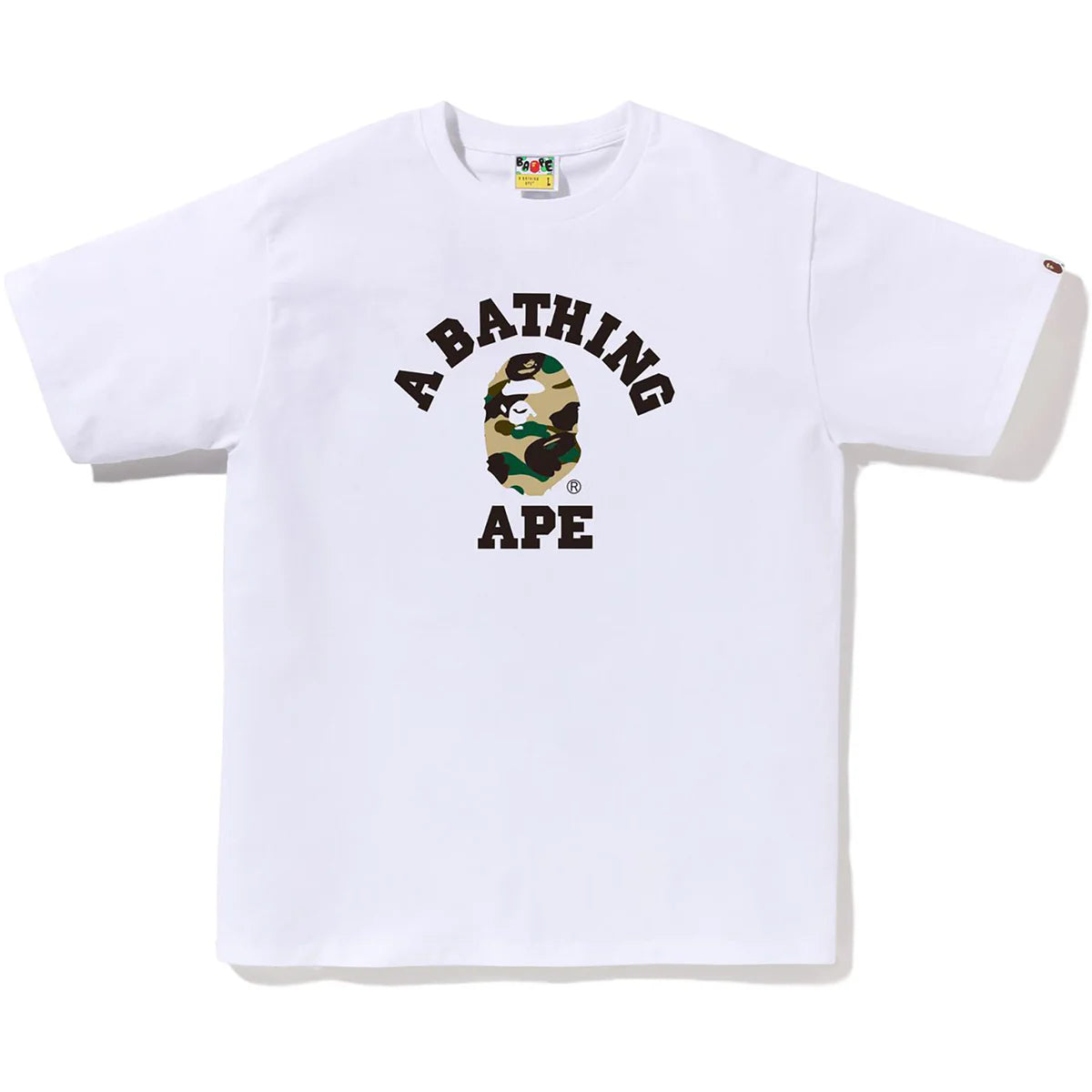 BAPE 1st Camo College Tee White/Yellow