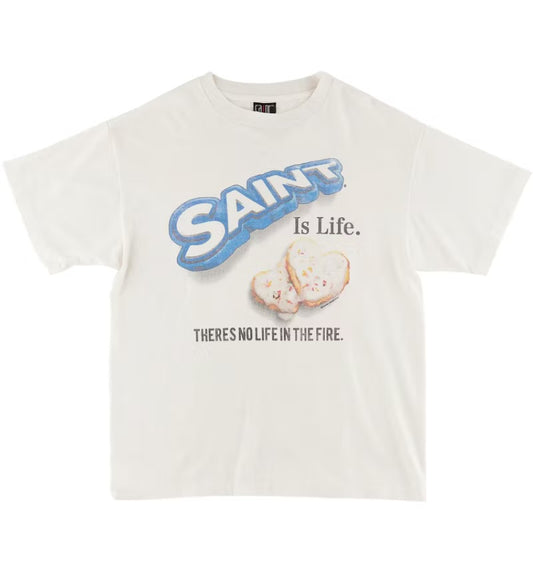 Saint Mxxxxxx Oreo T-Shirt Vintage White (Pre Owned)