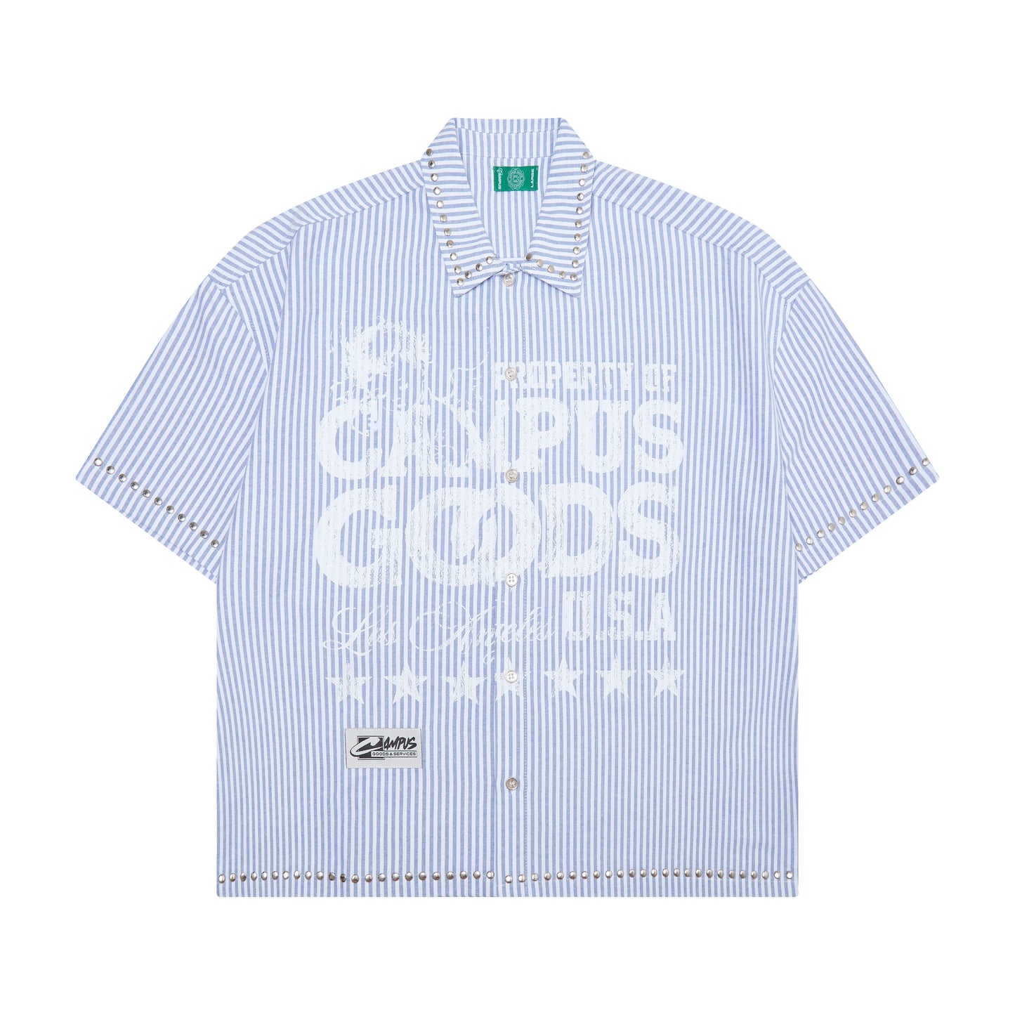 Campus Goods Seraph Stripe Button Up Blue