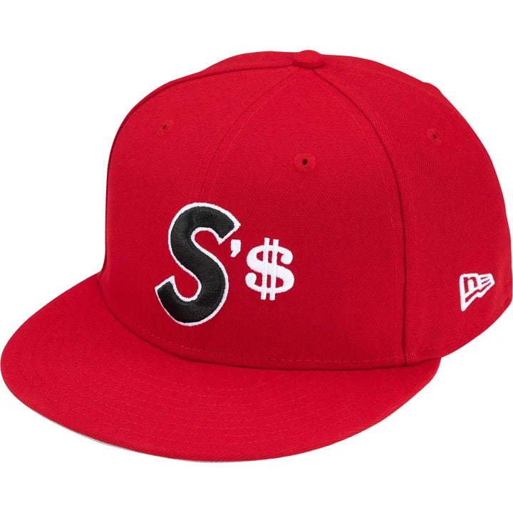 Supreme Money S Logo New Era Fitted Cap Red