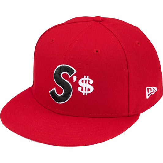 Supreme Money S Logo New Era Fitted Cap Red