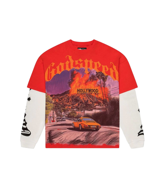Godspeed Los Scandalous Layered Tee Red