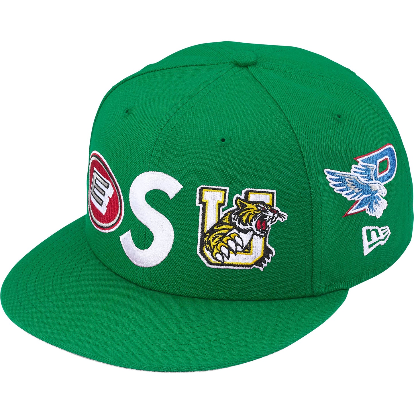 Supreme Mascot S Logo New Era Fitted Hat Green