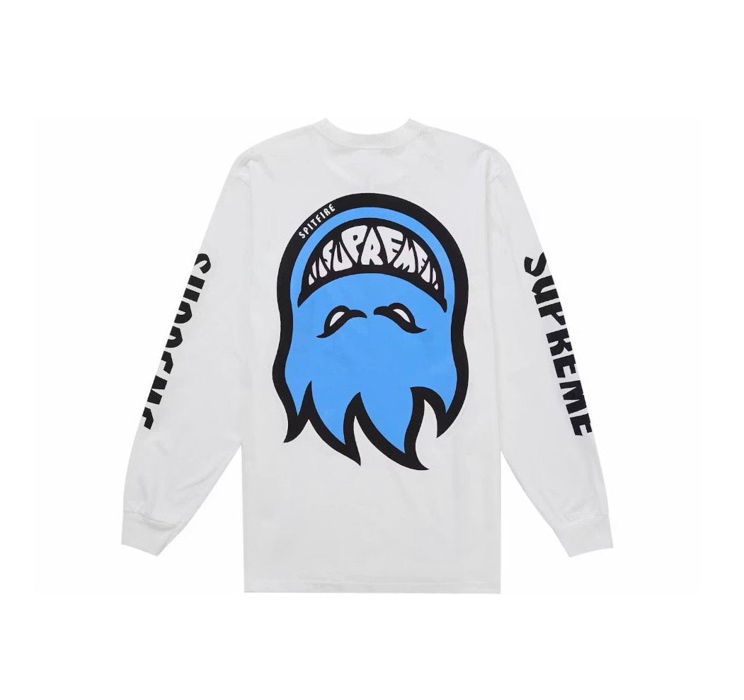 Supreme Spitfire Bighead L/S Tee White