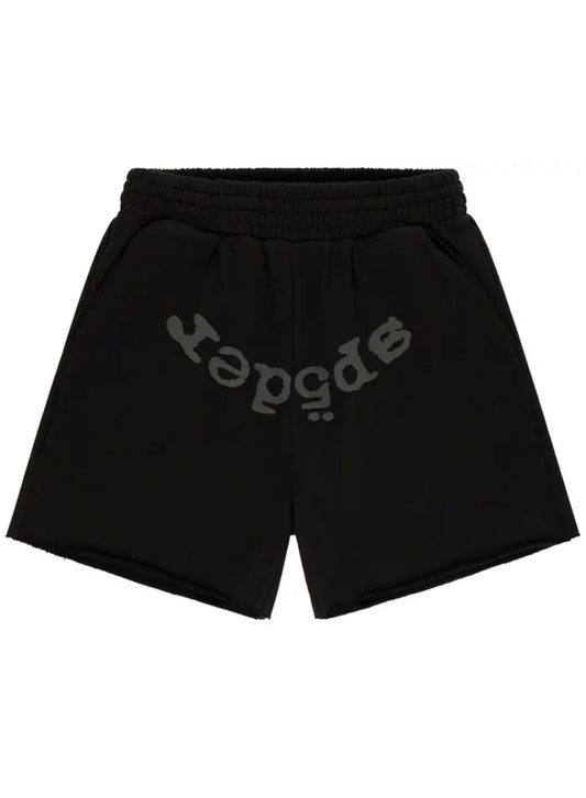 Sp5der OG Web V2 Phantom Sweatshort Black
