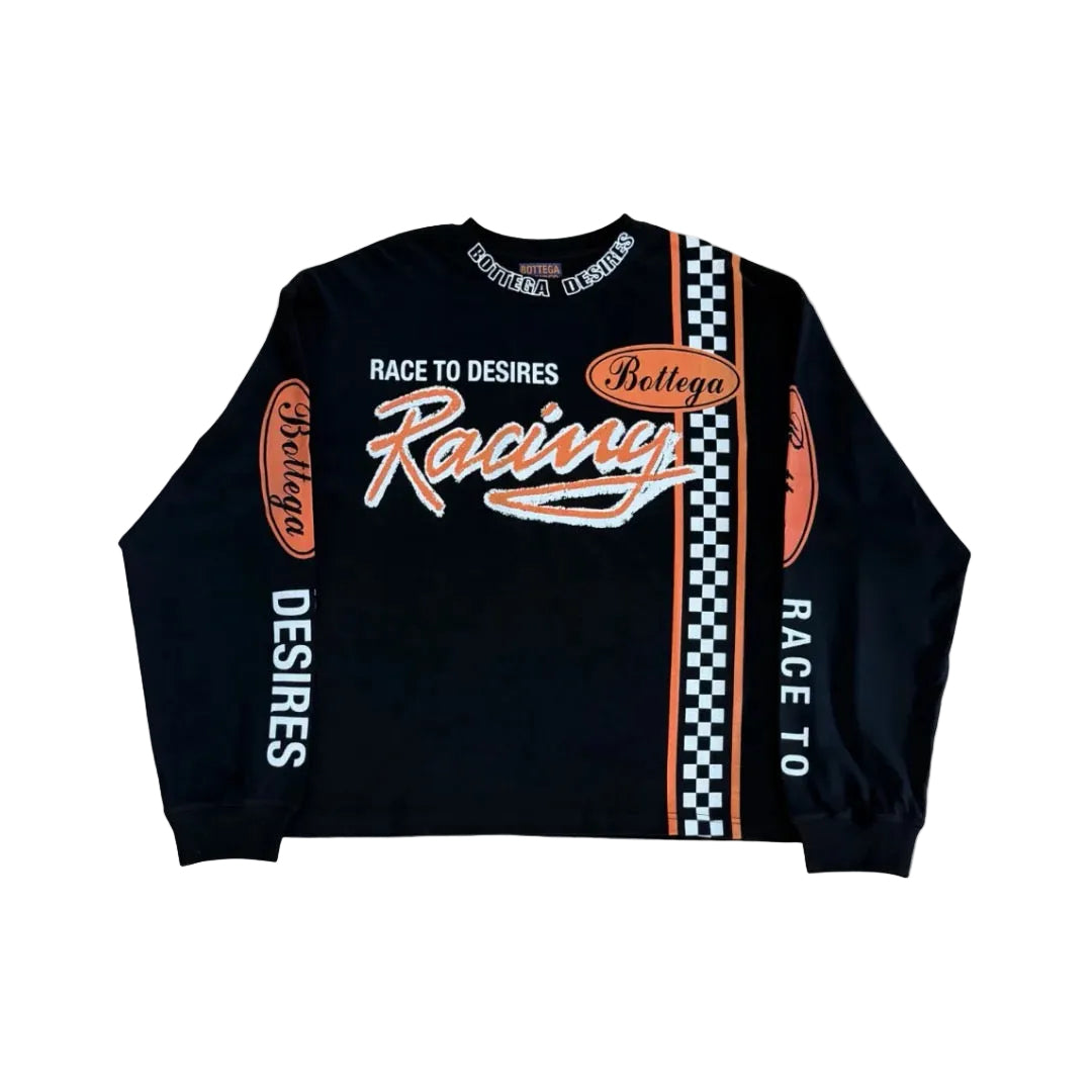 Bottega Desires Race To Desires LS Tee Black