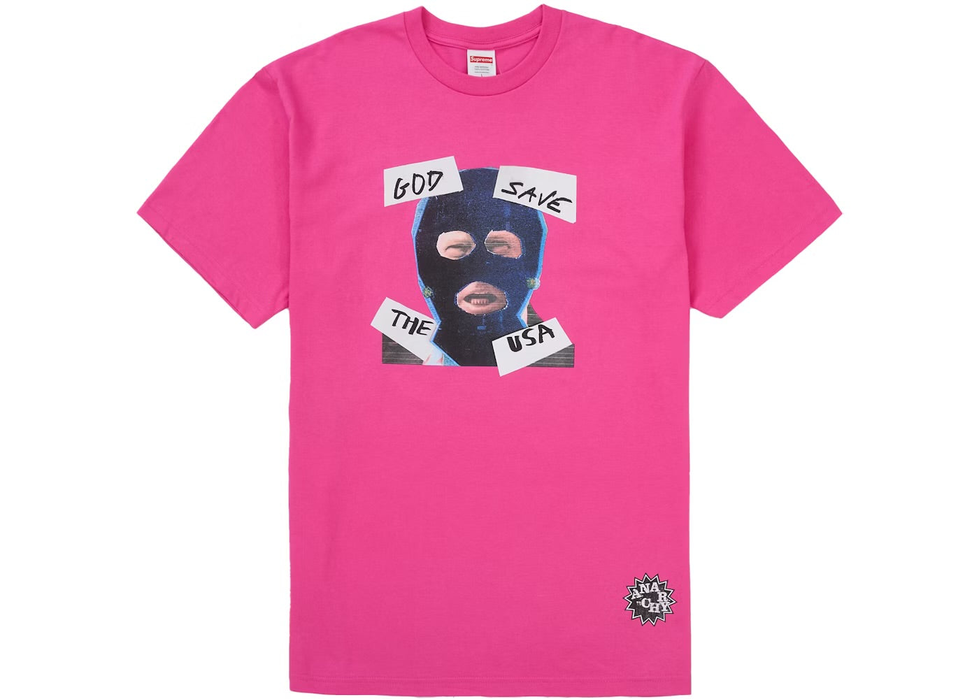 Supreme God Save Us Tee Fuchsia