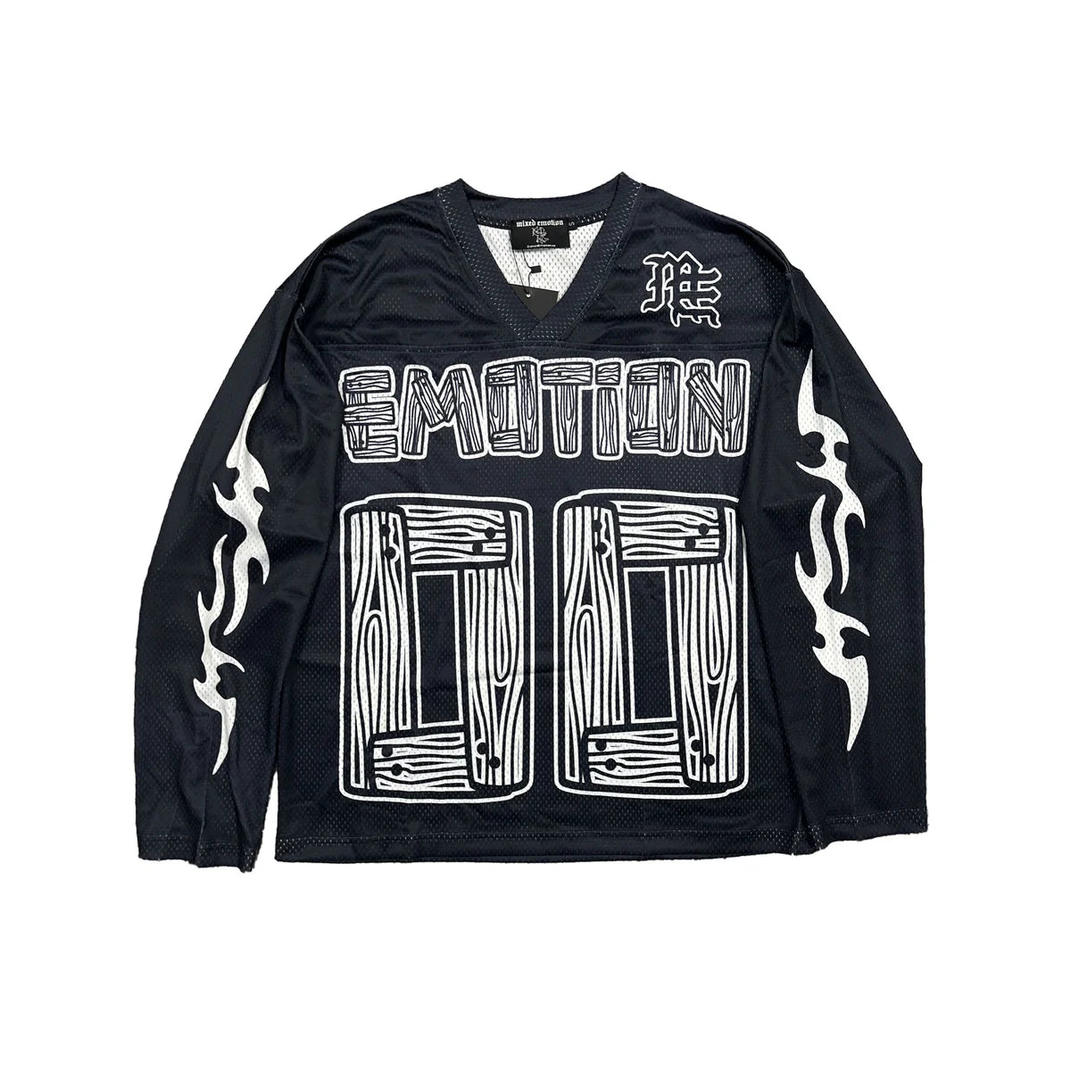 Mixed Emotion Oversize Lightning Long Sleeve Black