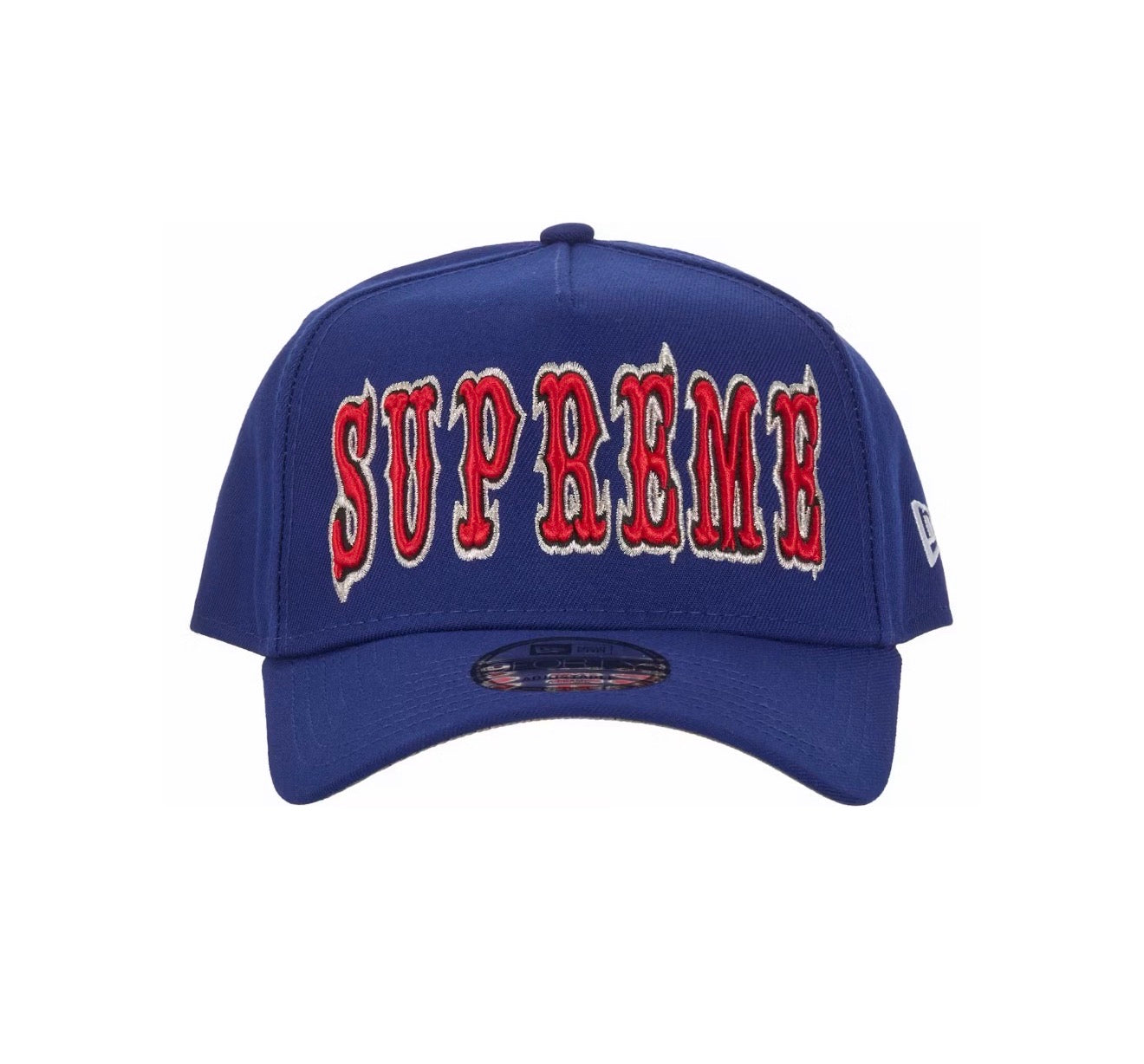 Supreme Gothic Outline Adjustable New Era Cap Royal