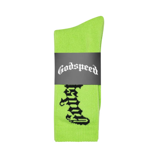 Godspeed New York New Age Logo Sock Neon Green/Black