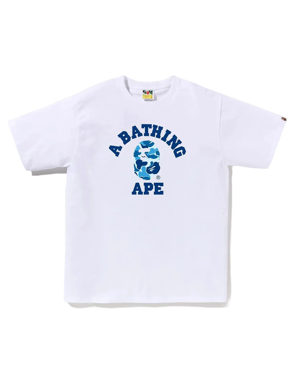 BAPE ABC Camo College Tee White Blue