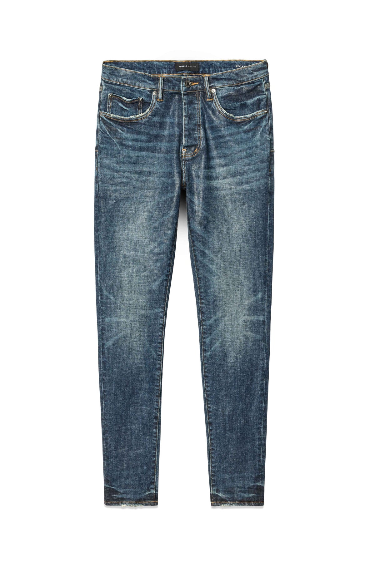 Purple Brand Skinny Vintage Coated Denim Blue