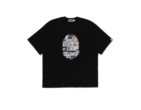 BAPE Multi Logo Big Ape Head Relaxed Fit Tee ‘Black’