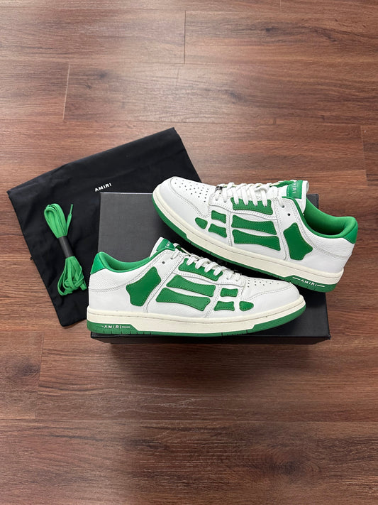 Amiri Skel Top Low Sneakers White Green (Pre Owned)
