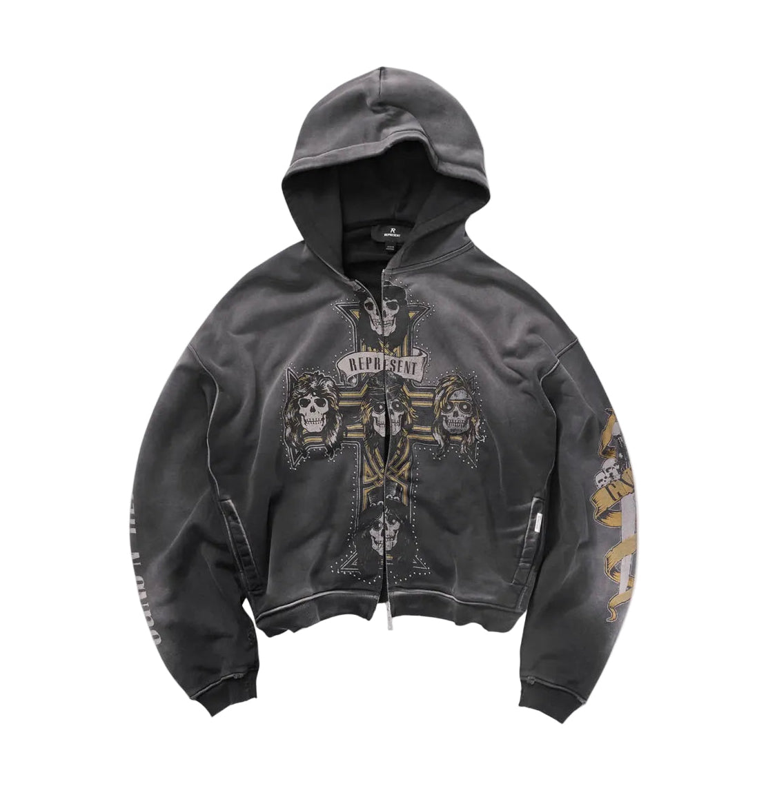 Represent X Guns N’ Roses Cross Zip Up Hoodie