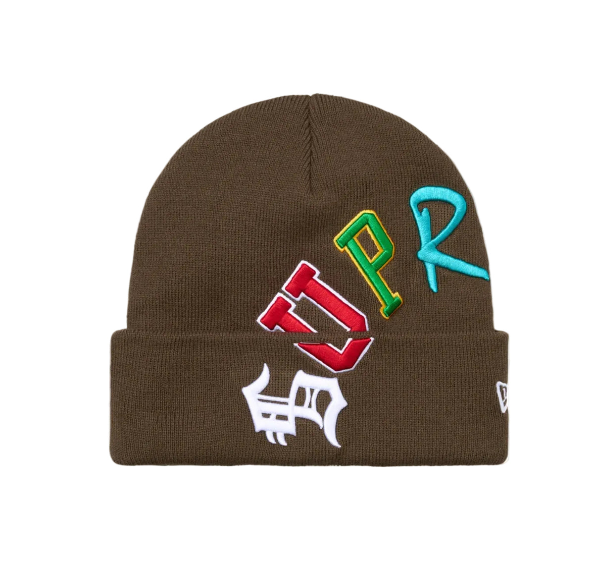 Supreme New Era Arc Beanie Brown
