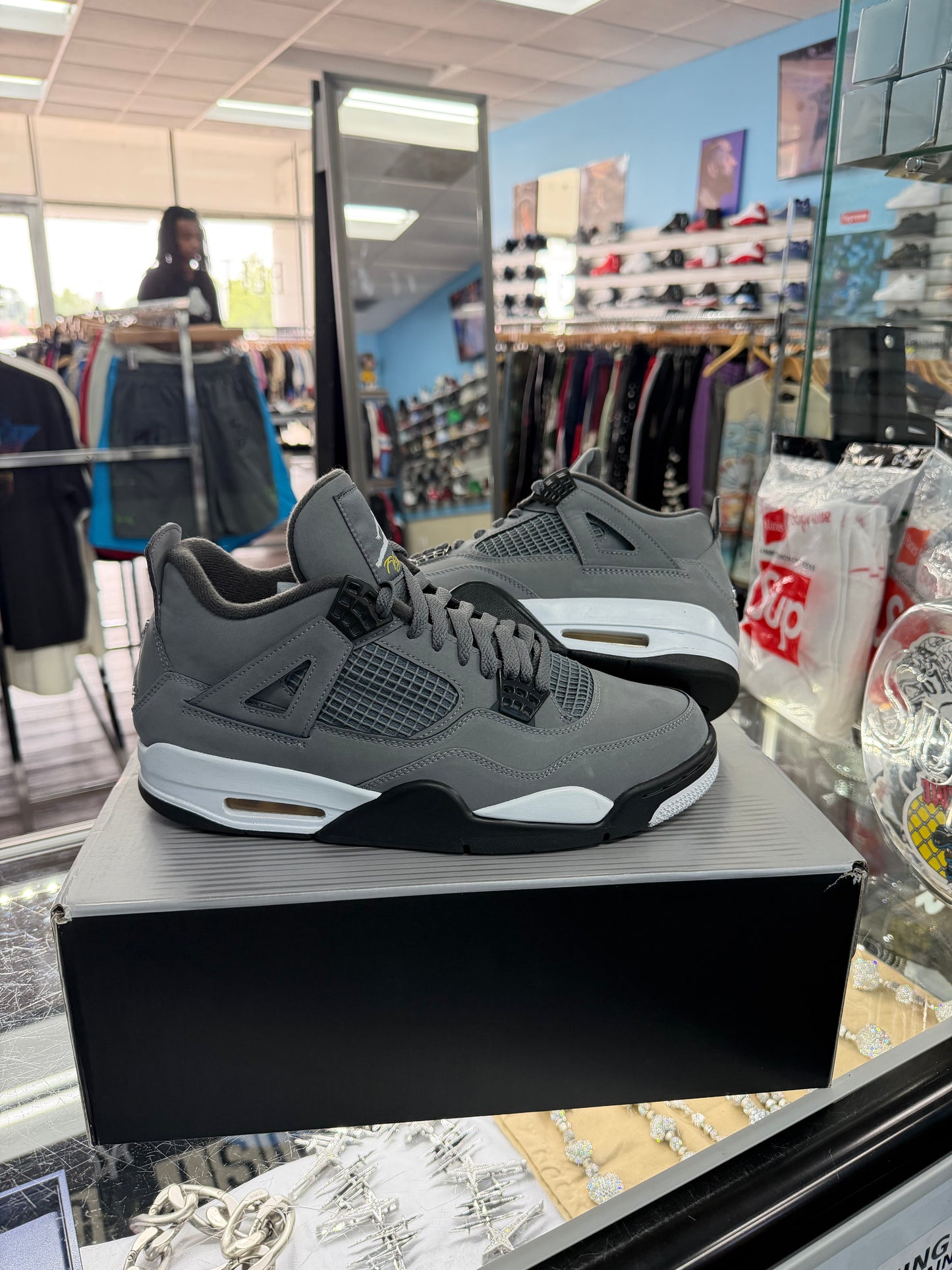 Jordan 4 Cool Grey (Pre Owned, Rep Box)