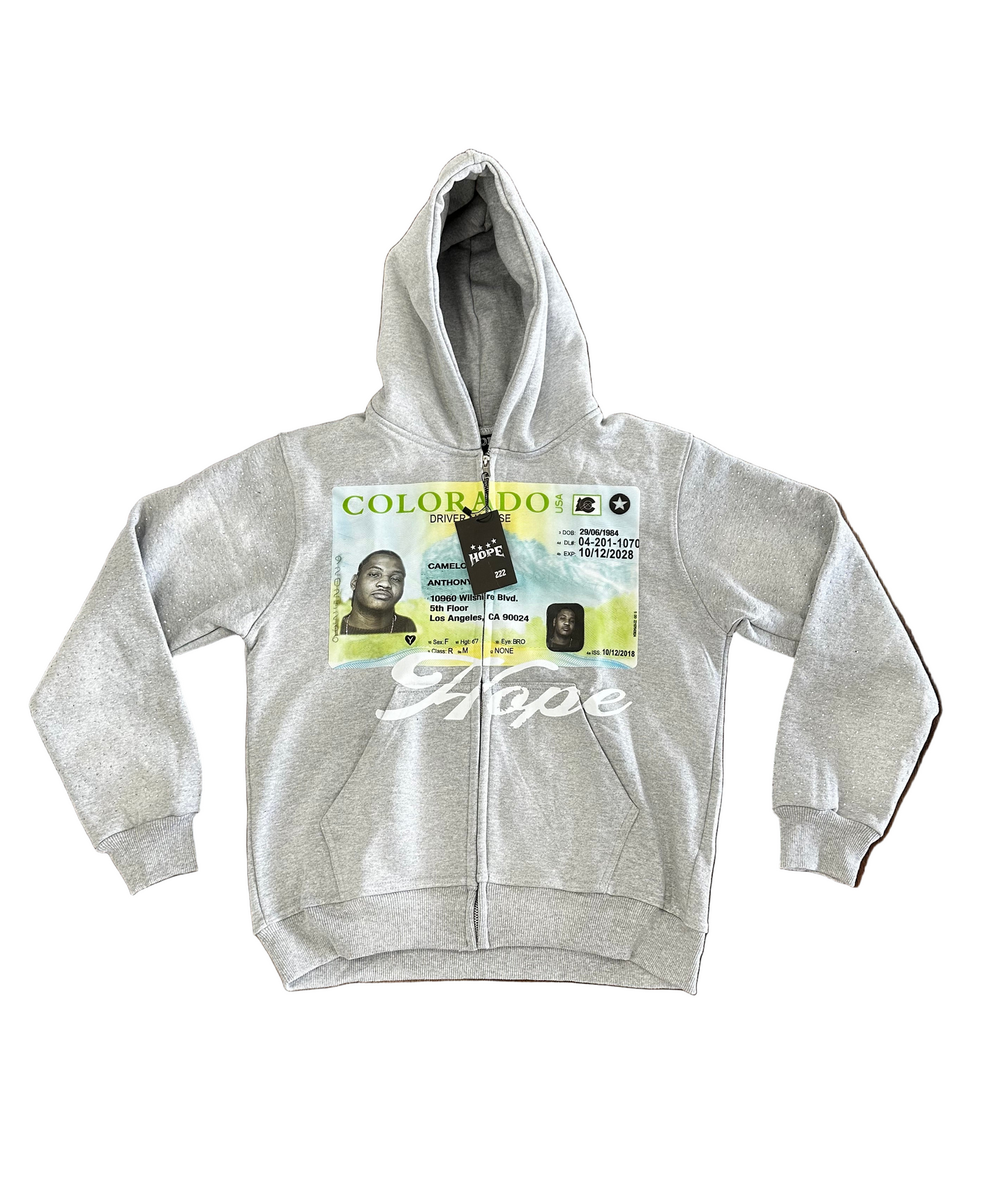 Hope Carmelo Anthony Zip Up