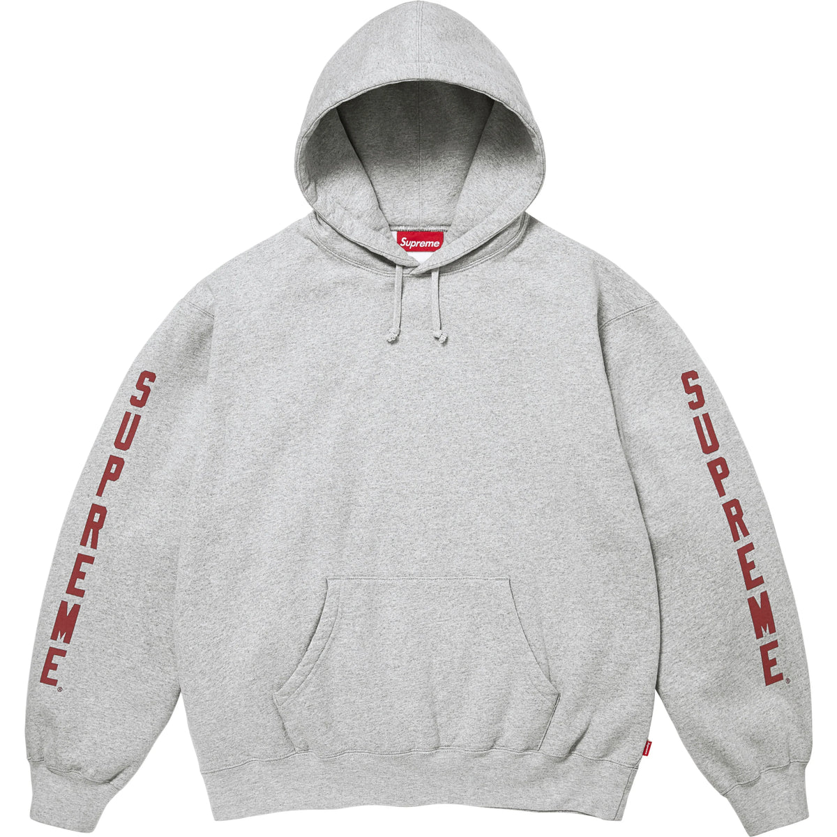 Supreme Washed Logo Hooded Sweatshirt Heather Grey