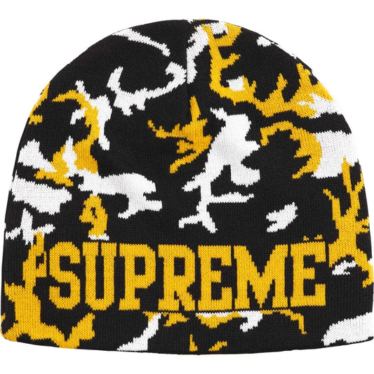 Supreme Reversible Camo Beanie Black