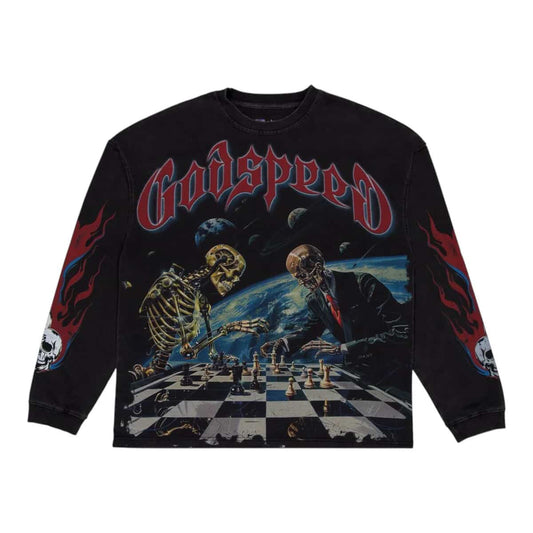 Godspeed Checkmate Long Sleeve Black Wash
