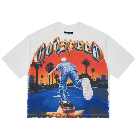 Godspeed Kick Push Tee White