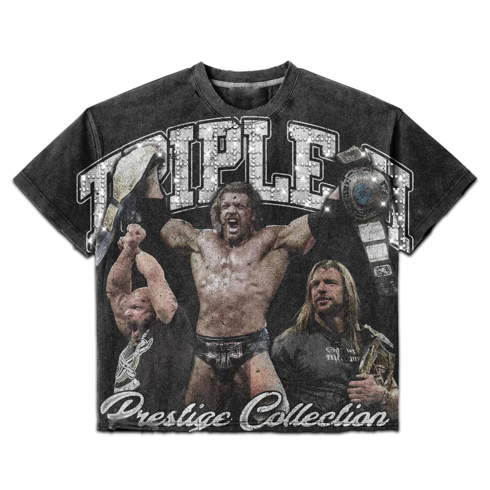 Prestige Co. Triple H Rhinestone Tee