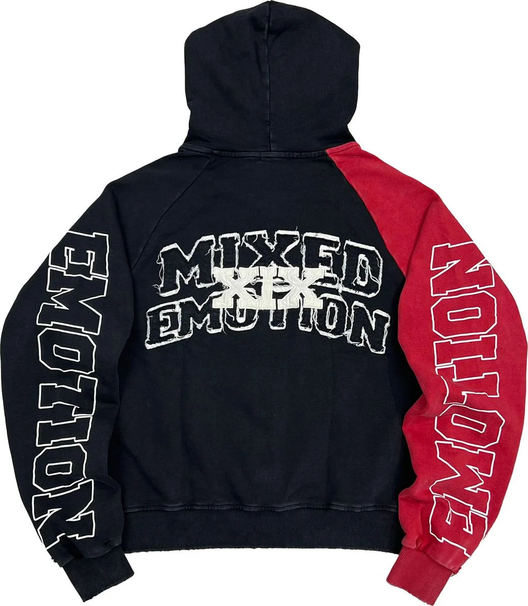 Mixed Emotion Split Decision Hoodie Red