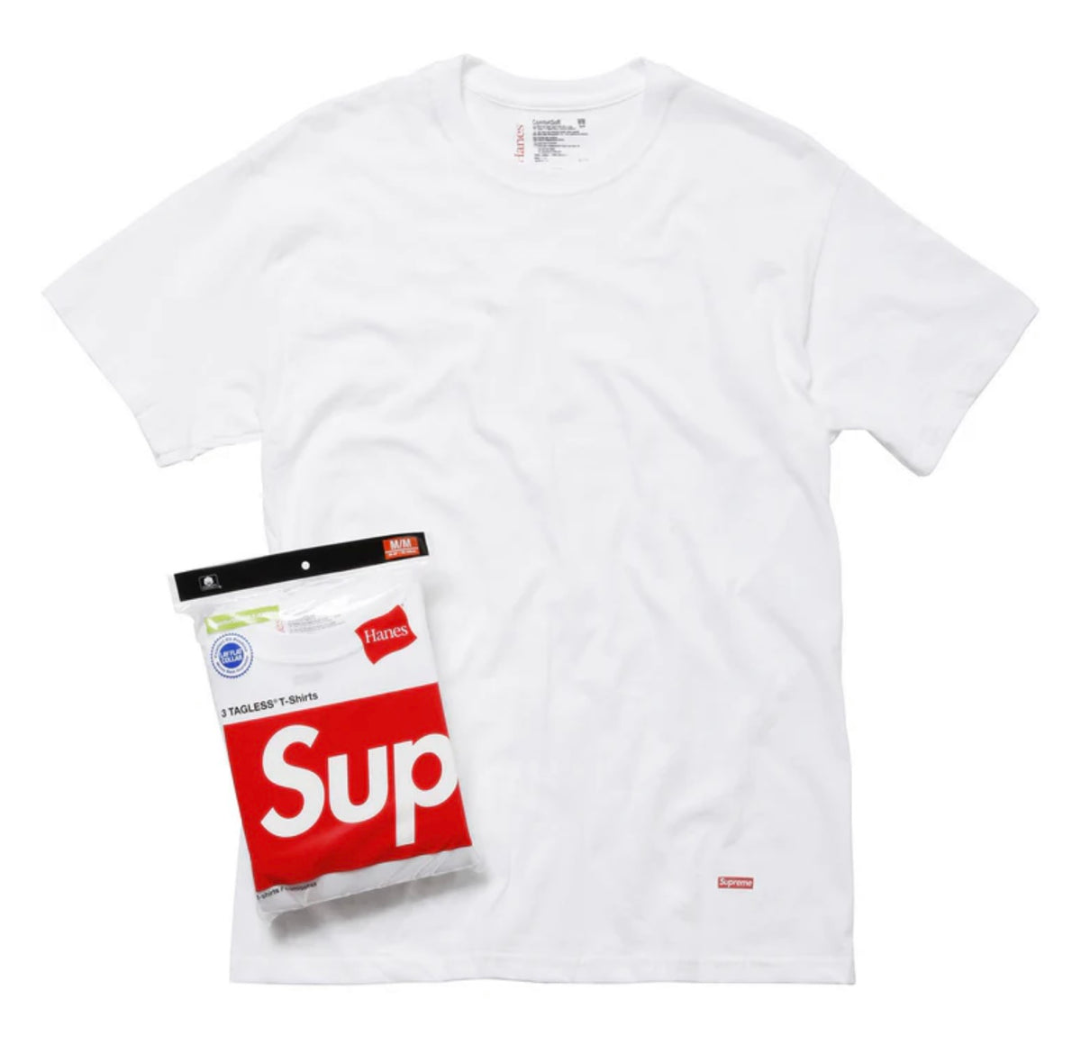Supreme x Hanes Tagless Tee White