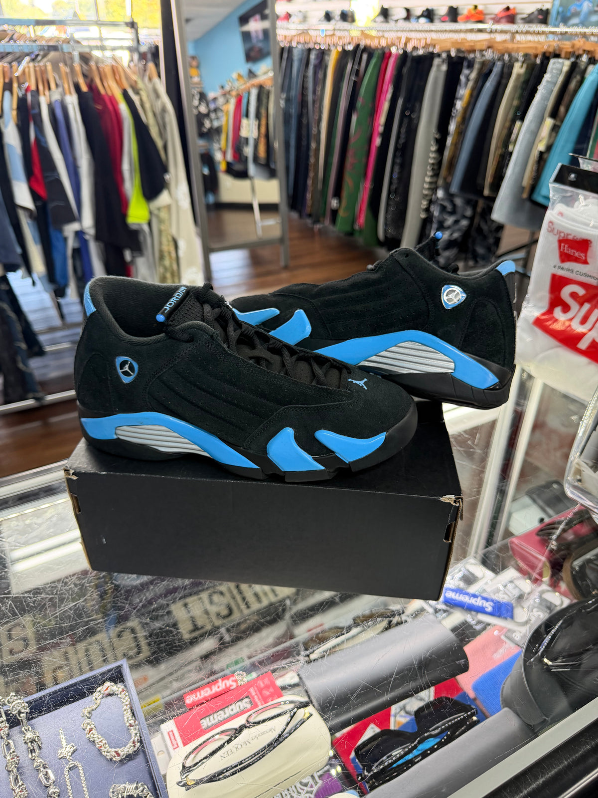 Jordan 14 Black University Blue (2026) (Pre Owned)