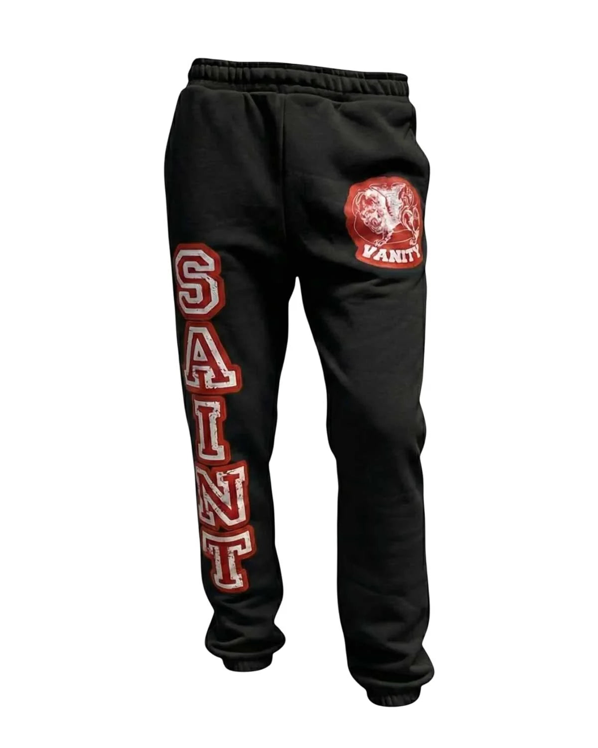 Saint Vanity Varsity Black & Red Sweatpants