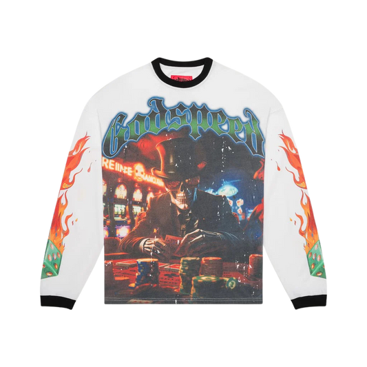 Godspeed Life's A Gamble LS T-shirt White/Black
