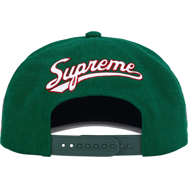 Supreme World Famous S Logo 6-Panel Hat Dark Green