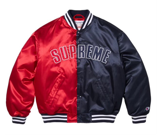 Supreme Champion Satin Varsity Jacket Red