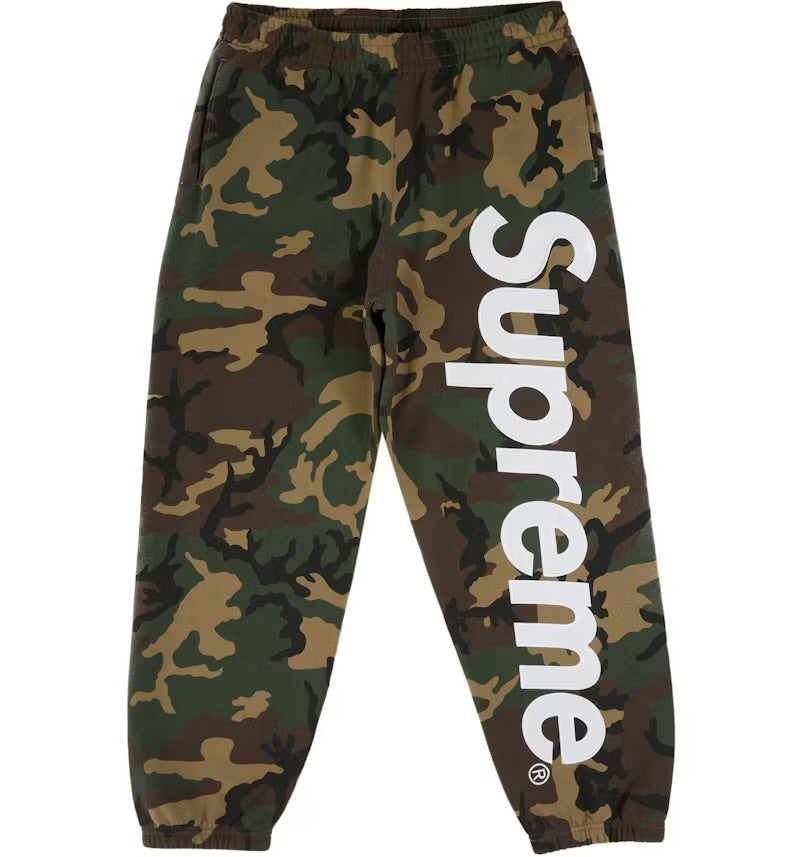 Supreme Satin Appliqué Sweatpant Woodland Camo