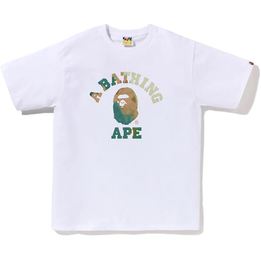 BAPE Tie Dye College Tee White/Green