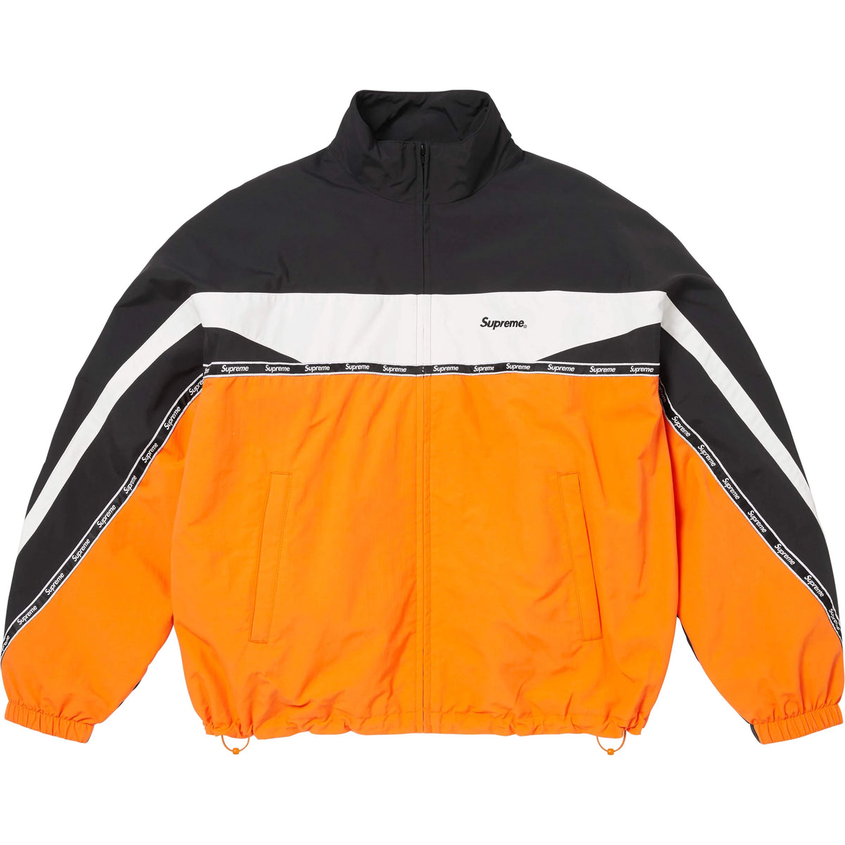 Supreme Logo Taping Track Jacket Orange