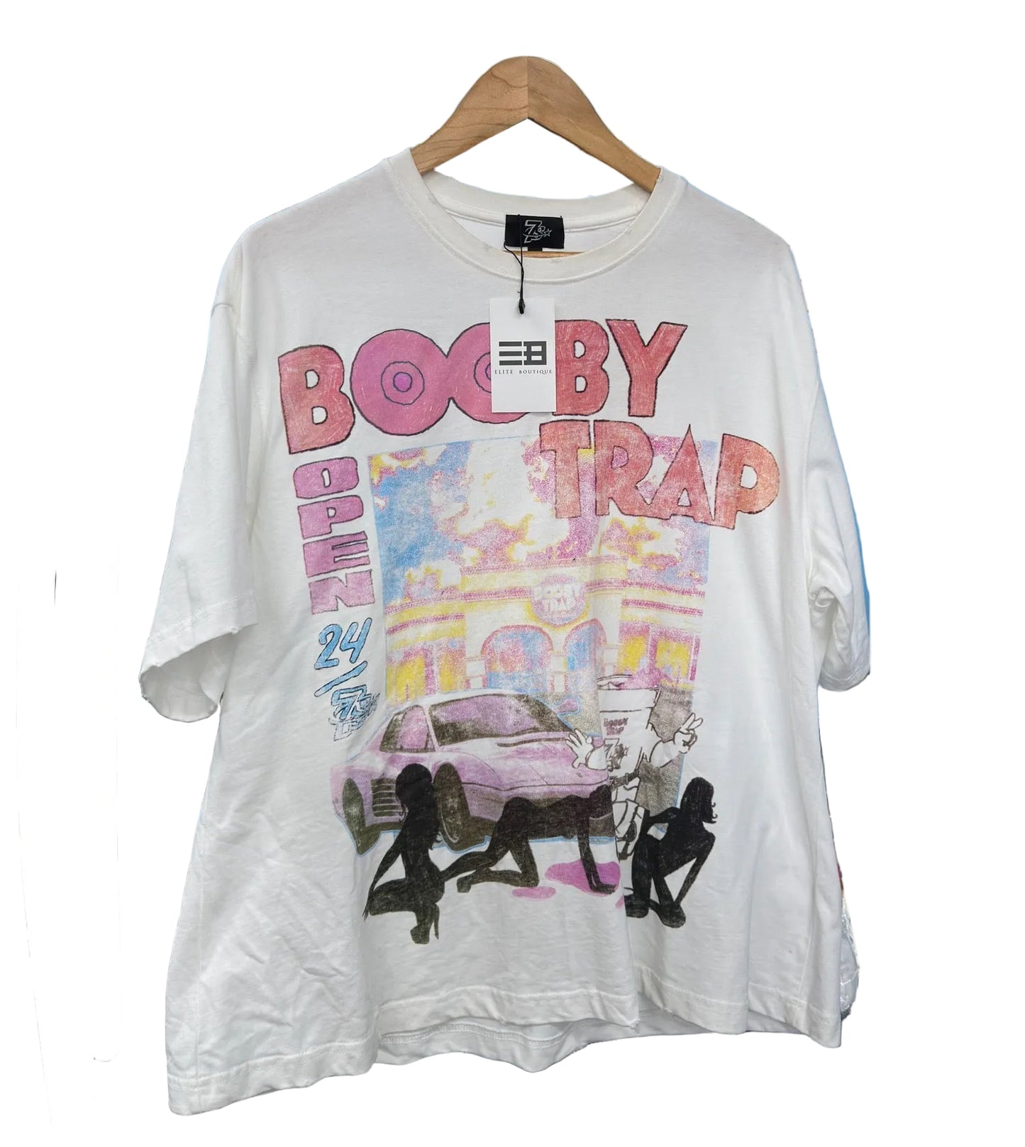 Triple Sevens Booby Trap Logo Tee White ( Pre Owned)