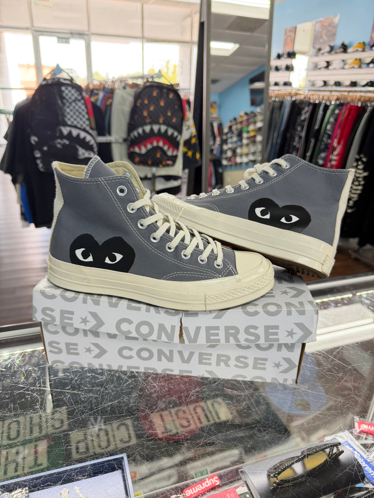 Converse X Comme des Garcons PLAY Grey (Pre Owned)